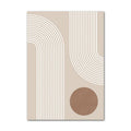Poster Boho Abtrakt Bogen Linien Beige Braun  | Bilder Wohnzimmer | Wandbilder Schlafzimmer | Deko Print ohne Rahmen | Bilder  Kunstdruck