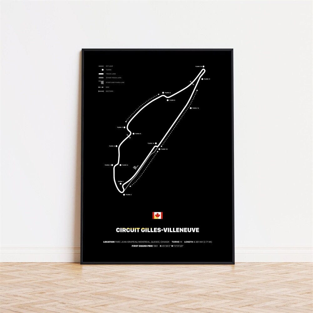 Poster Formel 1 Rennstrecken · Deko Print ohne Rahmen