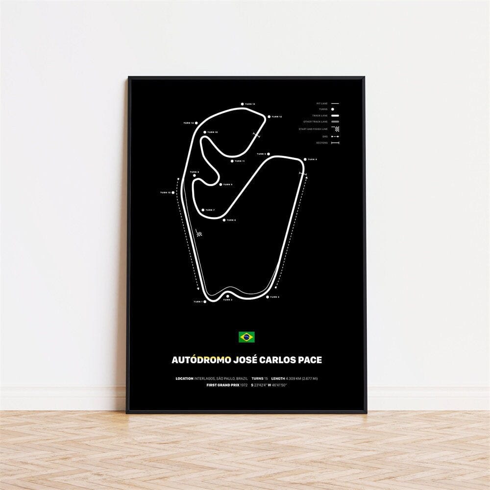 Poster Formel 1 Rennstrecken · Deko Print ohne Rahmen