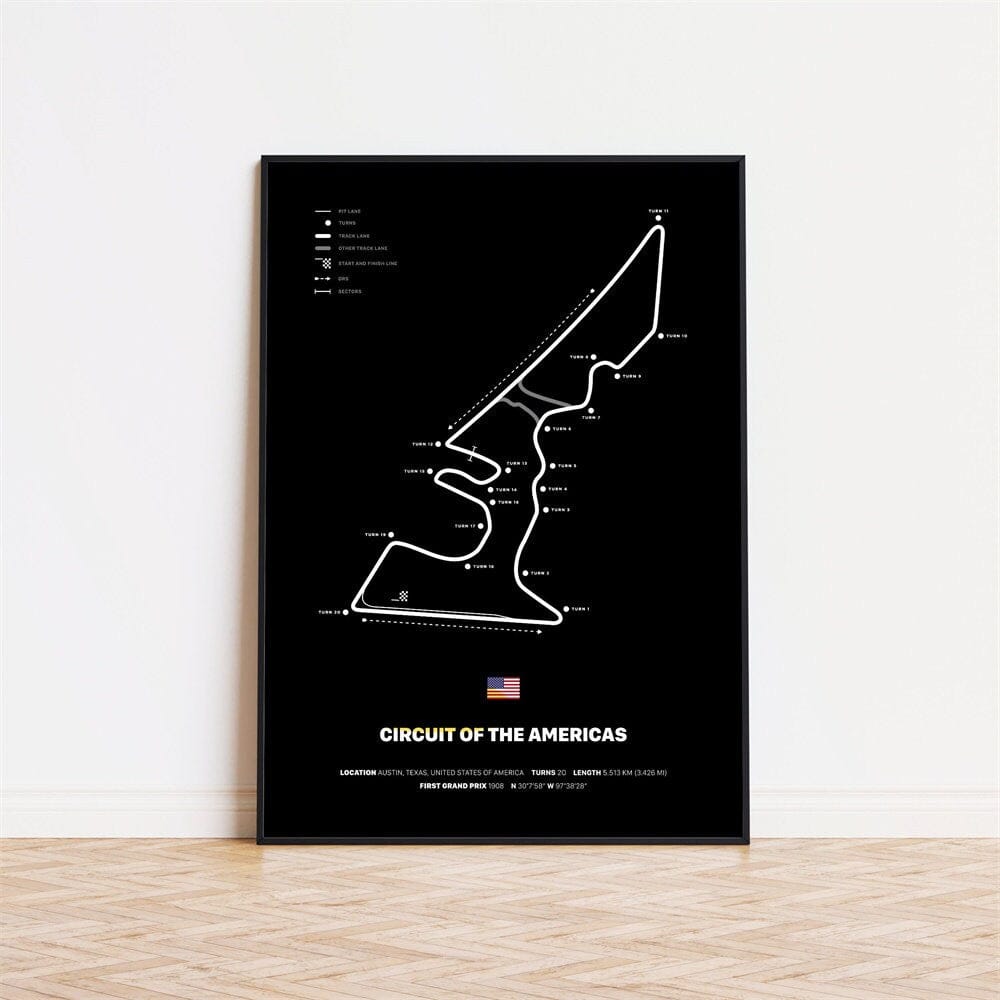 Poster Formel 1 Rennstrecken · Deko Print ohne Rahmen