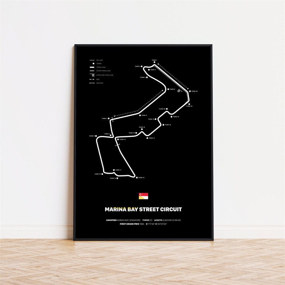 Poster Formel 1 Rennstrecken · Deko Print ohne Rahmen