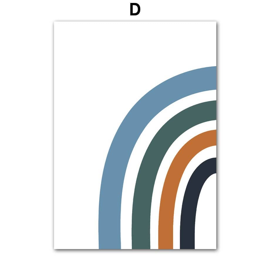 Poster Kinderzimmer Alpaka Regenbogen Kaktus Zeichentrick · Kinderzimmer Bilder · Wand Deko · Kunst Druck · Deko Print · ohne Rahmen