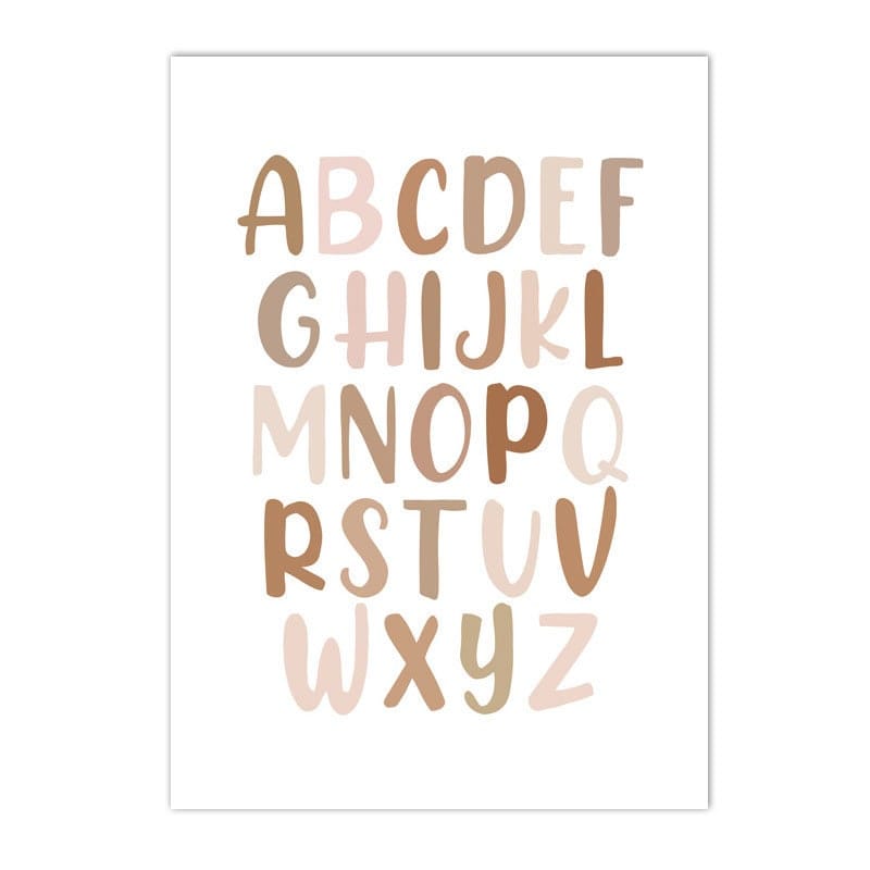 Poster Kinderzimmer Buchstaben Alphabet Boho · Kinderzimmer Bilder · Wand Deko · Kunst Druck · Deko Print · ohne Rahmen