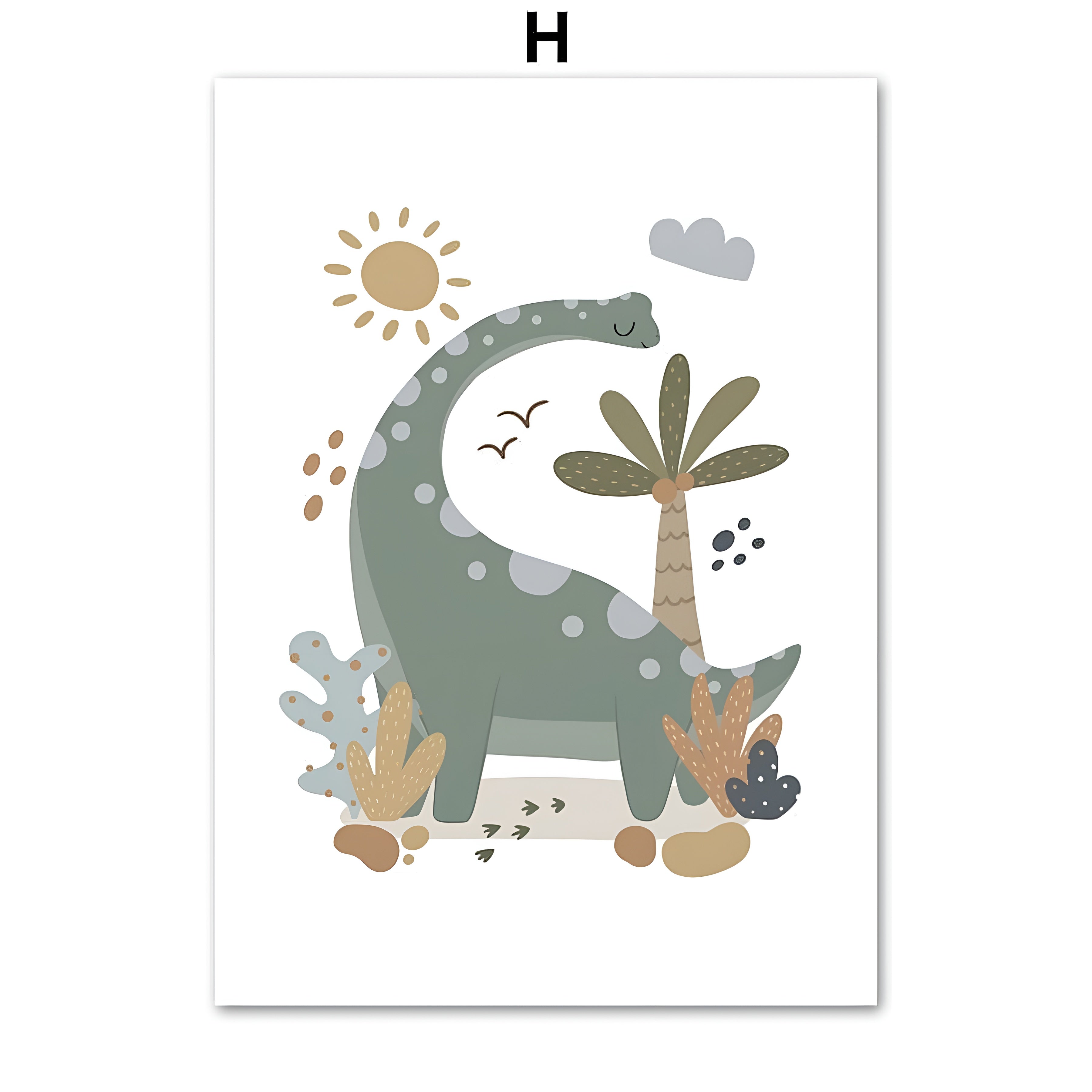 Poster Kinderzimmer Dinosaurier Alphabet ·  Kinderzimmer Bilder · Wand Deko · Kunst Druck · Deko Print · ohne Rahmen
