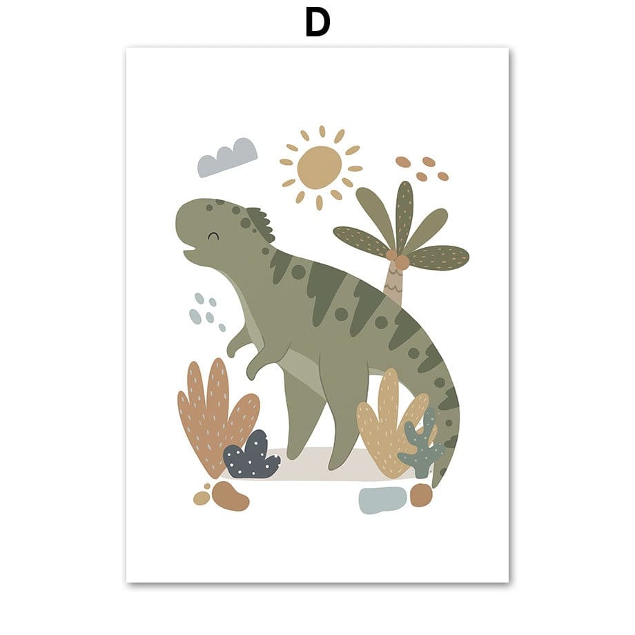 Poster Kinderzimmer Dinosaurier Alphabet ·  Kinderzimmer Bilder · Wand Deko · Kunst Druck · Deko Print · ohne Rahmen