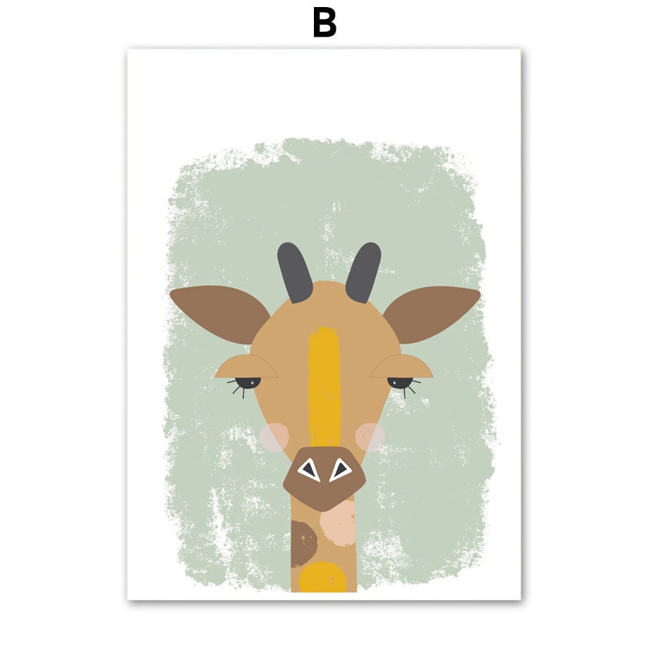 Poster Kinderzimmer Dschungel Tiere Alphabet · Kinderzimmer Bilder · Wand Deko · Kunst Druck · Deko Print · ohne Rahmen