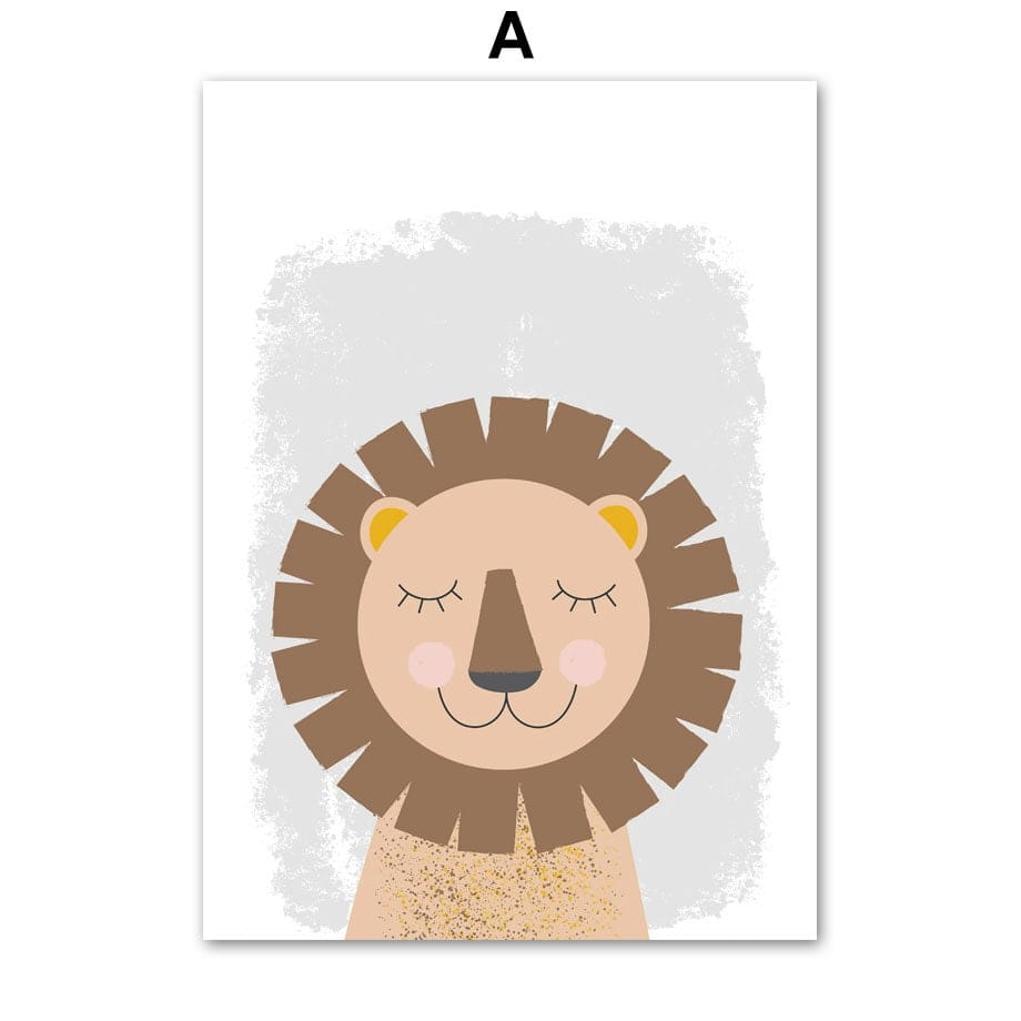 Poster Kinderzimmer Dschungel Tiere Alphabet · Kinderzimmer Bilder · Wand Deko · Kunst Druck · Deko Print · ohne Rahmen