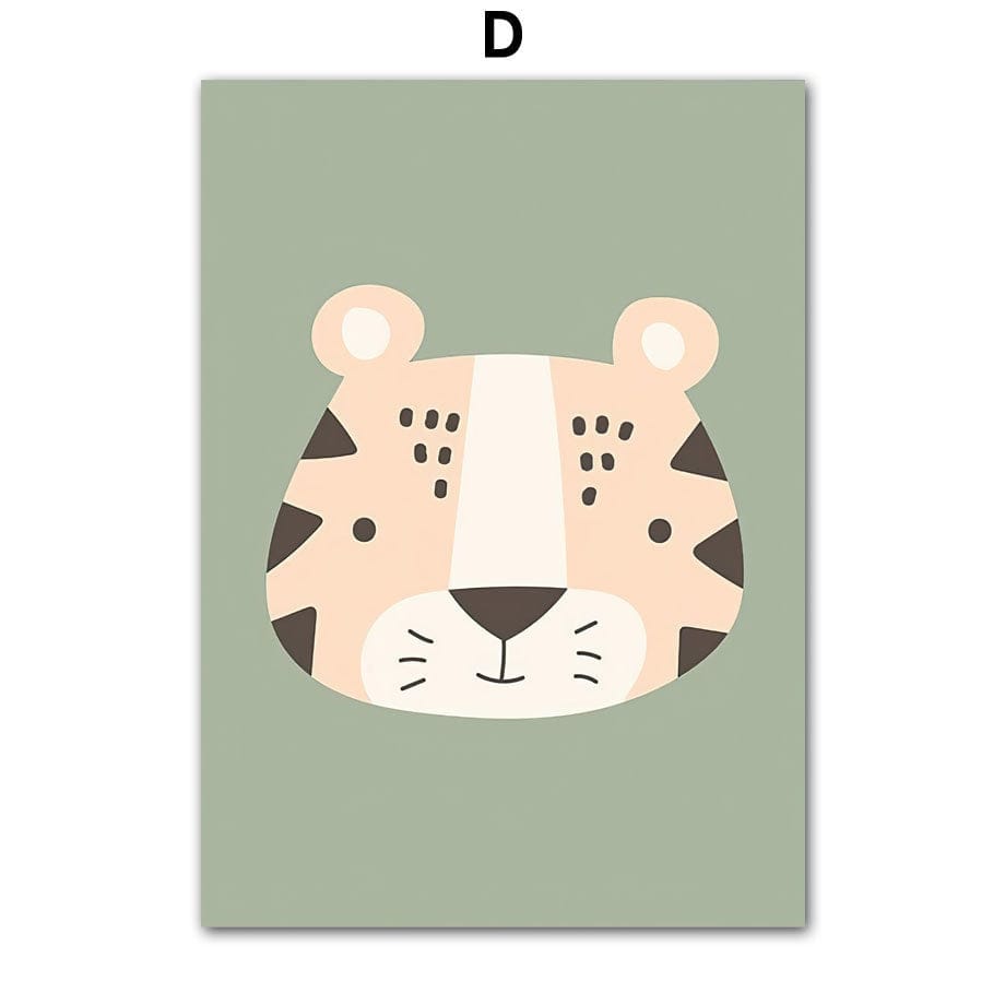 Poster Kinderzimmer Dschungel Tiere · Kinderzimmer Bilder · Wand Deko · Kunst Druck · Deko Print · ohne Rahmen