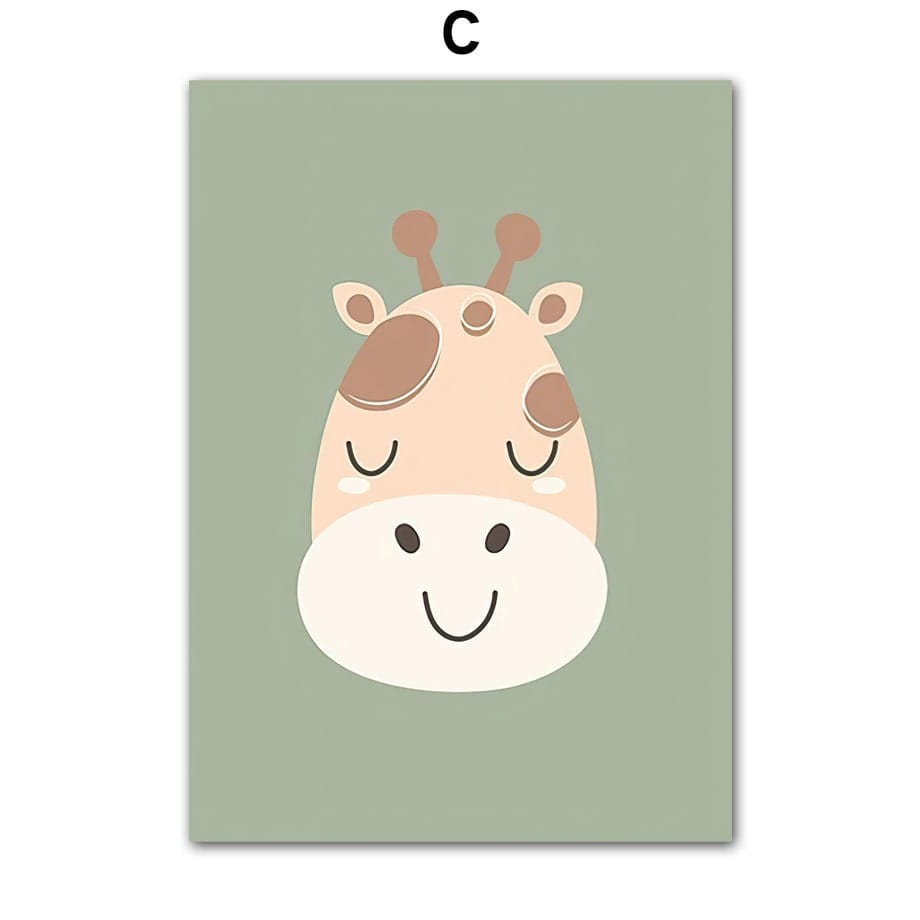 Poster Kinderzimmer Dschungel Tiere · Kinderzimmer Bilder · Wand Deko · Kunst Druck · Deko Print · ohne Rahmen
