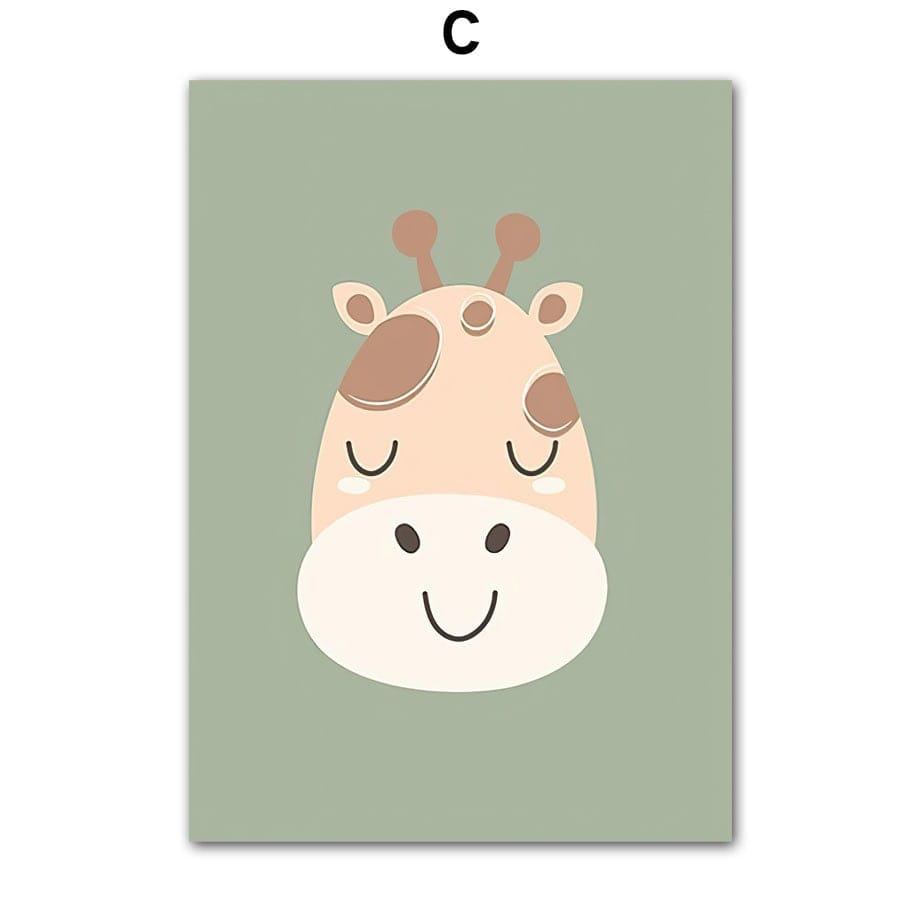 Poster Kinderzimmer Dschungel Tiere · Kinderzimmer Bilder · Wand Deko · Kunst Druck · Deko Print · ohne Rahmen