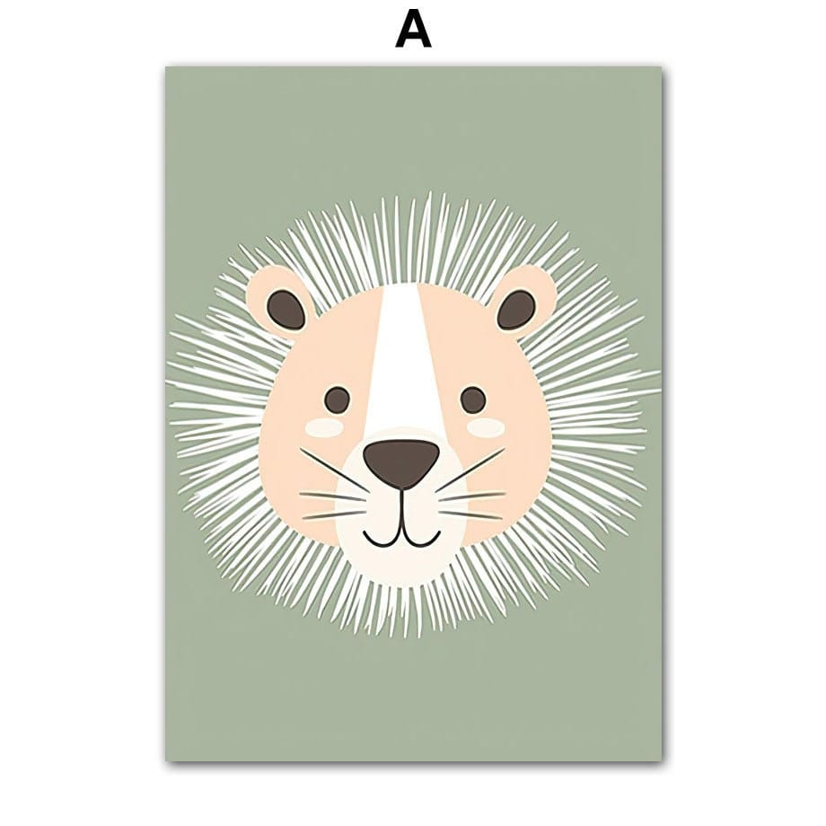 Poster Kinderzimmer Dschungel Tiere · Kinderzimmer Bilder · Wand Deko · Kunst Druck · Deko Print · ohne Rahmen