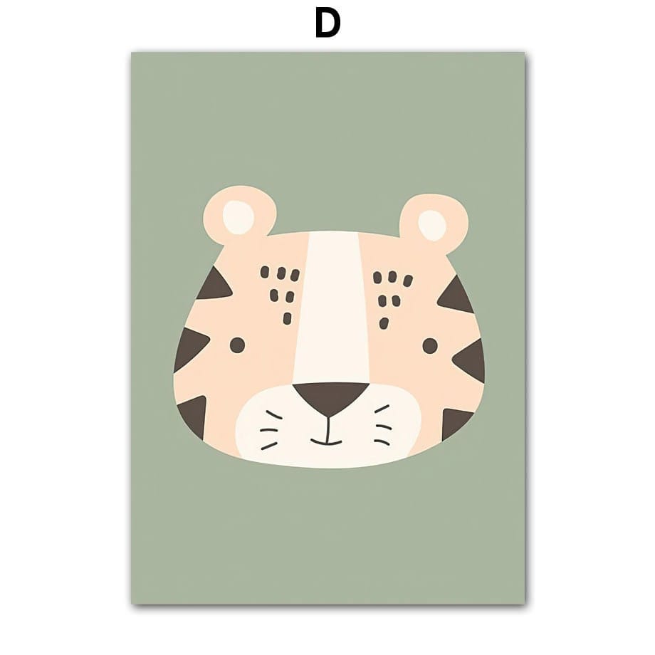 Poster Kinderzimmer Dschungel Tiere · Kinderzimmer Bilder · Wand Deko · Kunst Druck · Deko Print · ohne Rahmen