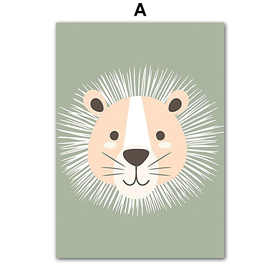Poster Kinderzimmer Dschungel Tiere · Kinderzimmer Bilder · Wand Deko · Kunst Druck · Deko Print · ohne Rahmen