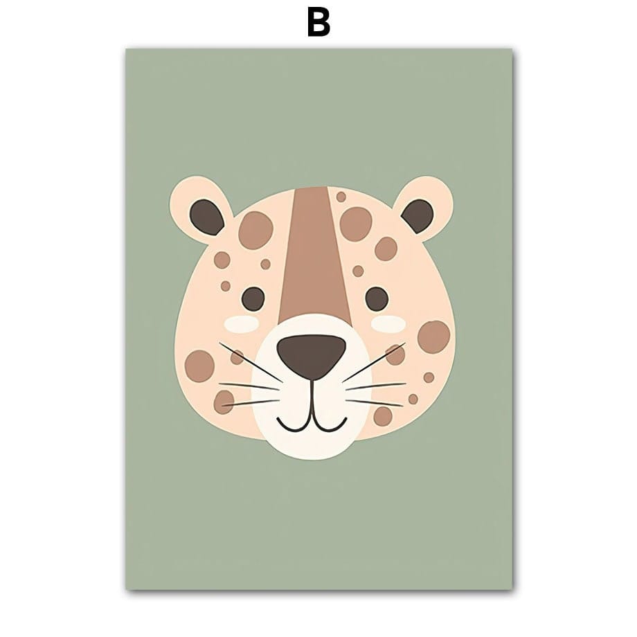 Poster Kinderzimmer Dschungel Tiere · Kinderzimmer Bilder · Wand Deko · Kunst Druck · Deko Print · ohne Rahmen