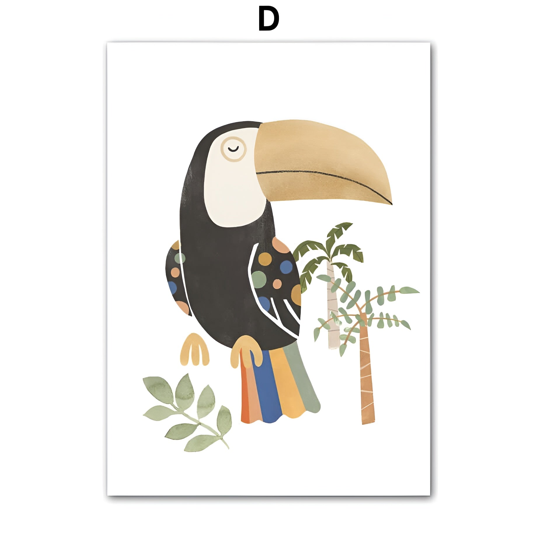 Poster Kinderzimmer Dschungel Tiere · Kinderzimmer Bilder · Wand Deko · Kunst Druck · Deko Print · ohne Rahmen