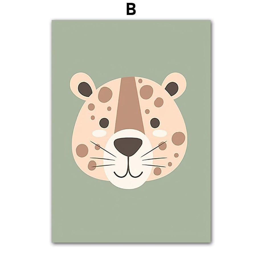 Poster Kinderzimmer Dschungel Tiere · Kinderzimmer Bilder · Wand Deko · Kunst Druck · Deko Print · ohne Rahmen