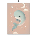 Poster Kinderzimmer Meeres Tiere · Kinderzimmer Bilder · Wand Deko · Kunst Druck · Deko Print · ohne Rahmen