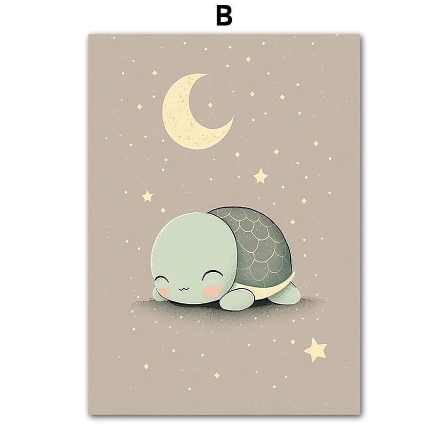 Poster Kinderzimmer Meeres Tiere · Kinderzimmer Bilder · Wand Deko · Kunst Druck · Deko Print · ohne Rahmen