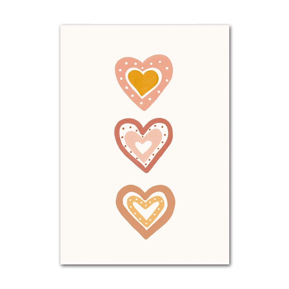 Poster Kinderzimmer Sonne Regenbogen Herzen  · Kinderzimmer Bilder · Wand Deko · Kunst Druck · Deko Print · ohne Rahmen