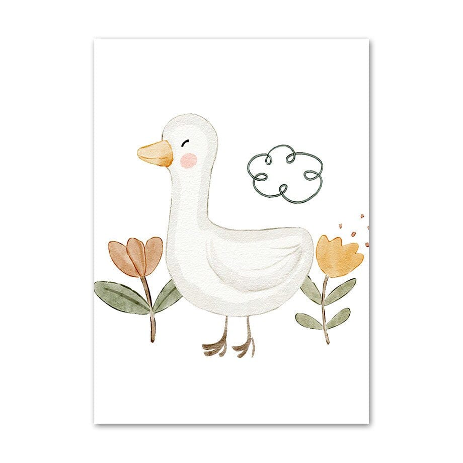Poster Kinderzimmer Tiere Sonne Regenbogen · Kinderzimmer Bilder · Wand Deko · Kunst Druck · Deko Print · ohne Rahmen