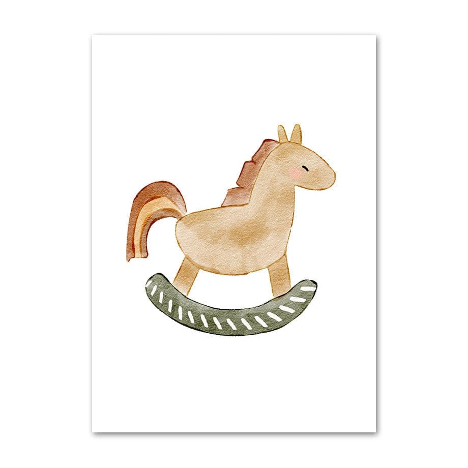 Poster Kinderzimmer Tiere Sonne Regenbogen · Kinderzimmer Bilder · Wand Deko · Kunst Druck · Deko Print · ohne Rahmen