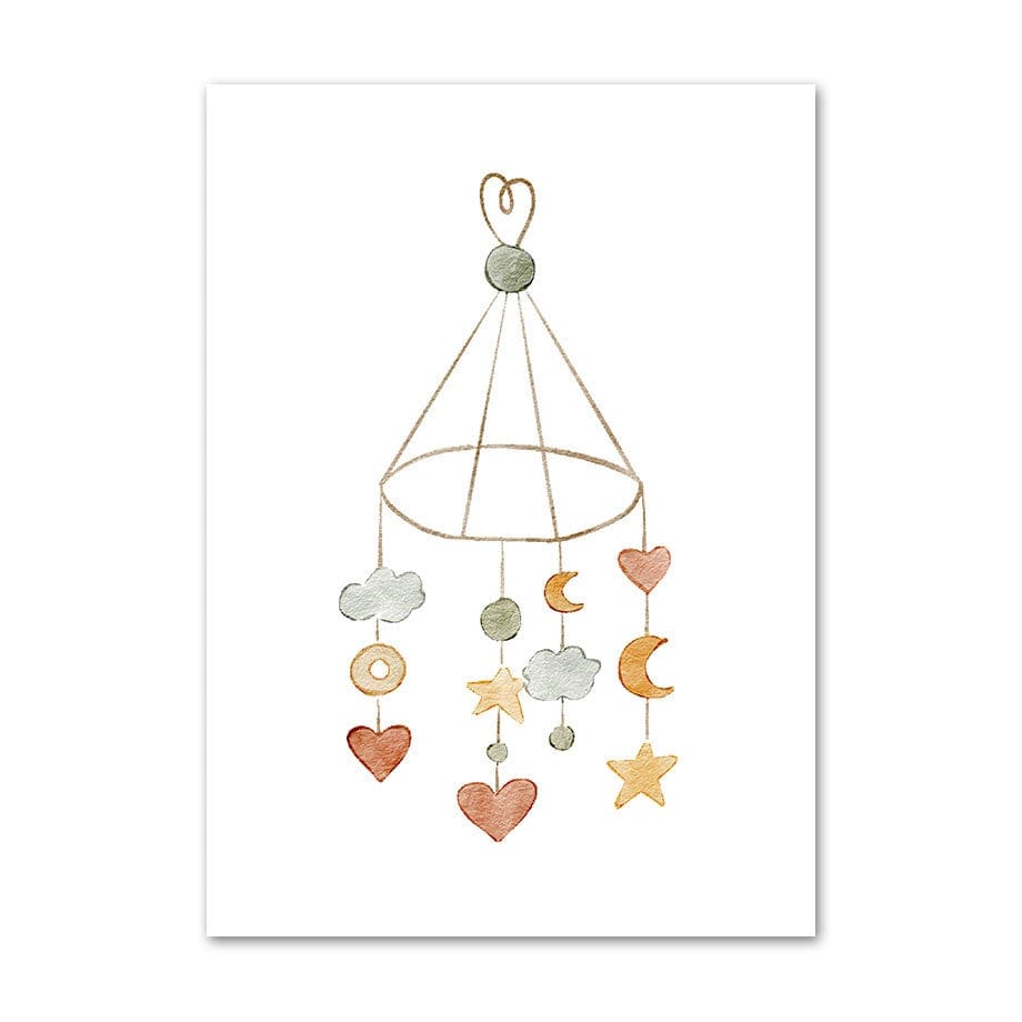 Poster Kinderzimmer Tiere Sonne Regenbogen · Kinderzimmer Bilder · Wand Deko · Kunst Druck · Deko Print · ohne Rahmen