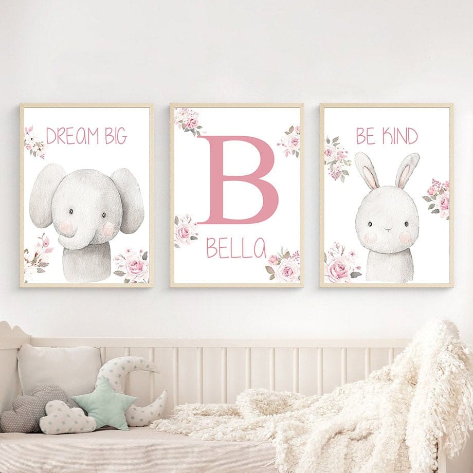 Poster Kinderzimmer Wald süße Tiere · Kinderzimmer Bilder · Wand Deko · Kunst Druck · Deko Print · ohne Rahmen