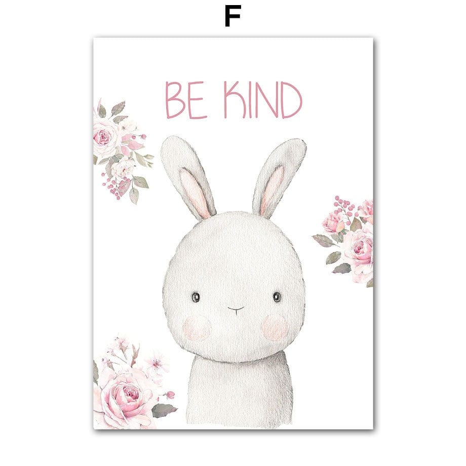 Poster Kinderzimmer Wald süße Tiere · Kinderzimmer Bilder · Wand Deko · Kunst Druck · Deko Print · ohne Rahmen