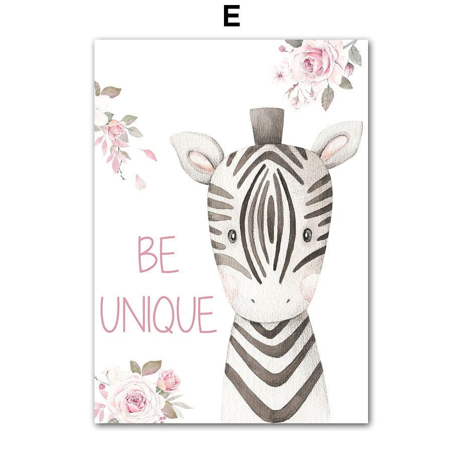Poster Kinderzimmer Wald süße Tiere · Kinderzimmer Bilder · Wand Deko · Kunst Druck · Deko Print · ohne Rahmen