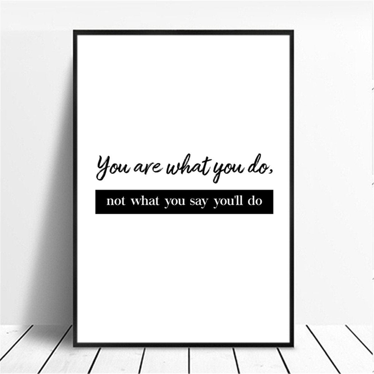 Poster Motivation Zitate · Wandbilder Wohnzimmer & Schlafzimmer · Deko Print Bilder · ohne Rahmen