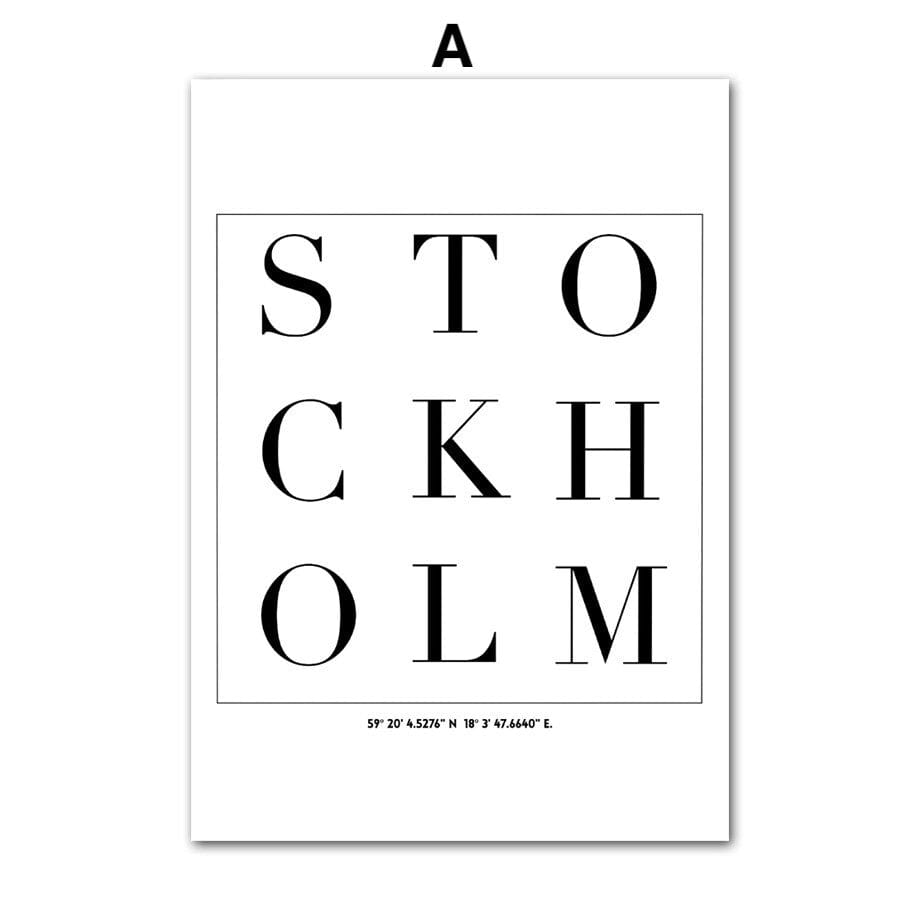 Poster Städte Schwarz Weiß  · Wandbilder Wohnzimmer & Schlafzimmer ·  Deko Print Bilder · ohne Rahmen